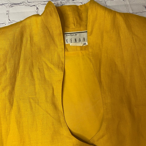 VINTAGE MUSTARD YELLOW DRESS - Picture 3 of 6